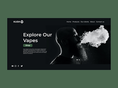 Smoke Shop Website UI Concept