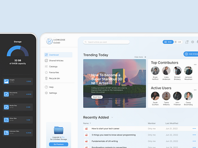 Cloud Storage UI Dashboard by Emmanuel Iheme Gbaghara on Dribbble