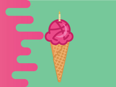 Drippin' for Dribbble! drip first shot ice cream