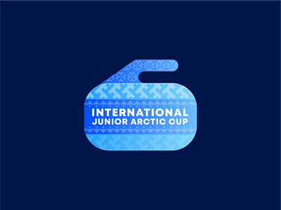 International Junior Arctic Cup blue branding cup curling design gradient identity illustration logo logomark logotype pattern sport sports sports logo symbol vector world cup