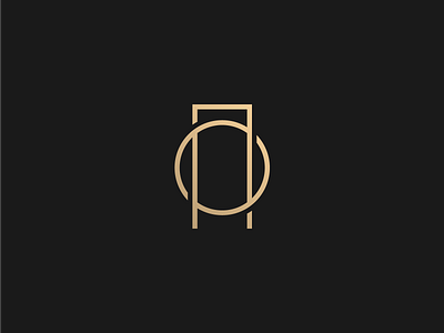 Monogram ОП branding design geometry gold icon identity lineart logo logotype mark minimal modern monogram sharp symbol vector