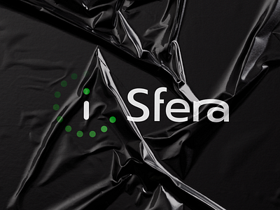 iSfera branding circle design green icon identity letter i logo logotype mark minimal modern symbol typography