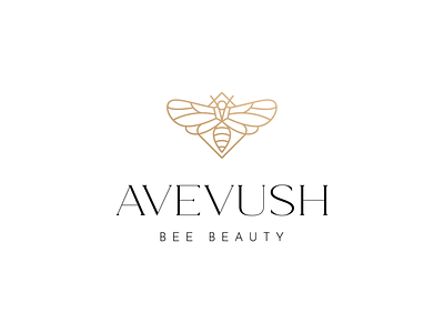 AVEVUSH animal beauty bee branding design elegant gold icon identity logo logotype luxury mark minimalist modern symbol vector