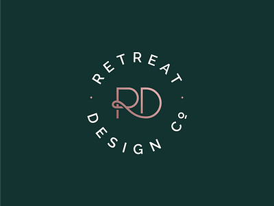 Retreat Design Co. branding circle design elegant graphic design icon identity letters lineart logo logotype mark minimal modern monogram retreat stamp symbol typography vector