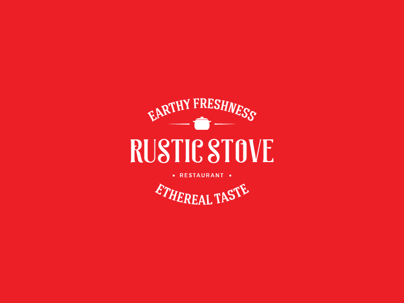 Rustic Stove firstshot rustic graphics badge typography restaurant food identity branding logotype logo
