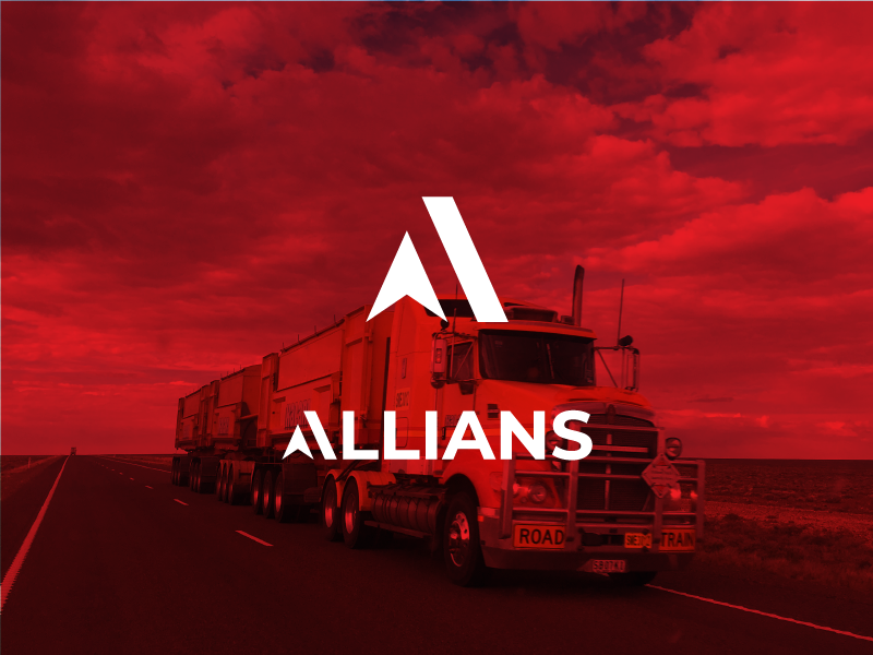 Allians truck typography simple minimalist logotype logo identity graphics geometric