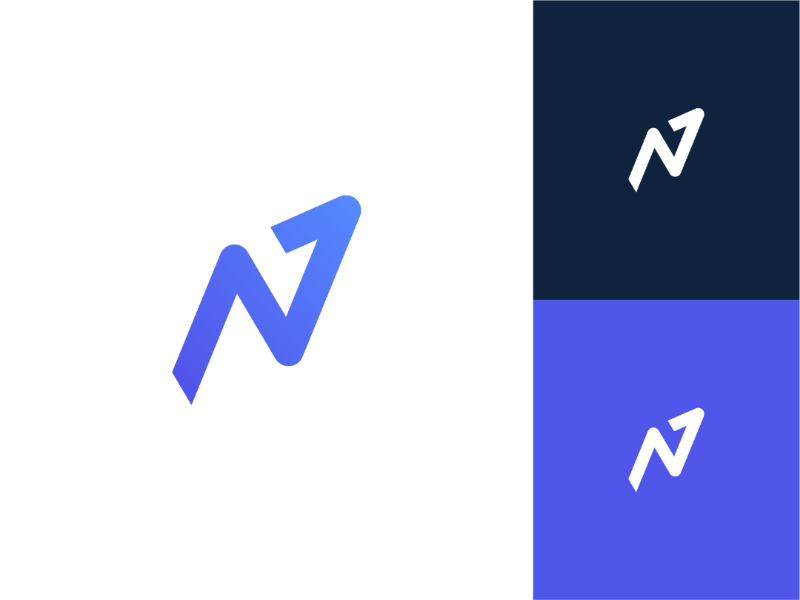 N1 minimal mark logotype identity icon design typography symbol modern logo geometric branding