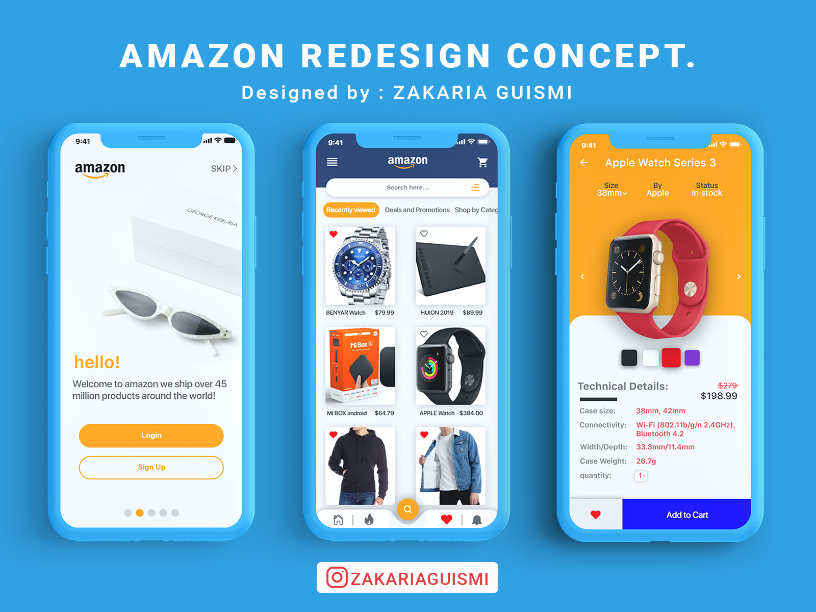 Amazon App UI/UX redesign concept by Zakaria Guismi on Dribbble