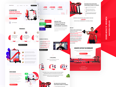 Fitness Coaching Program landing page for a sales funnel UI/UX coaching program course website design fitness graphic gym gym website illustration interface landing page sales funnel ui ux