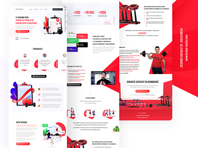 Fitness Coaching Program landing page for a sales funnel UI/UX