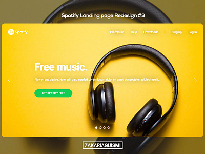 Spotify Landing page redesign UI/UX #3 gradient interactive interface landing page music ui ux website