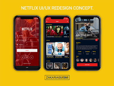 Netflix App UI/UX redesign concept app app design challenge graphic home interface ios landing page movie netflix redesign screen ui user interface ux webdesign