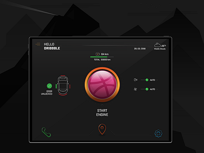 Hello Dribbble! Vehicle Ui Concept