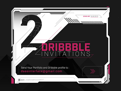 2 Dribbble invitations