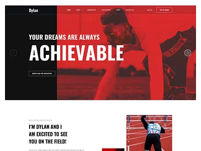 Joomla Template for Athlete, Portfolio and Sport animation athlete design joomla joomla designs joomshaper landing page make portfolio sport template ui ux web design website