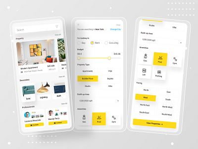 Home Renovation UI KIT app ui design application buy cart checkout design filter home ios app design property renovation rent support uidesign uxdesigner