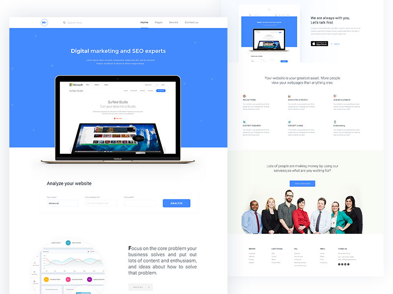 Marketing consultant Landing page Concept by Mohammad shohag 🐙 on Dribbble