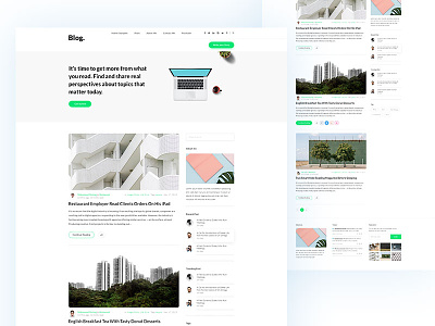 Blog home page concept