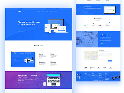 Digital marketing Home page Concept by Mohammad shohag 🐙 on Dribbble