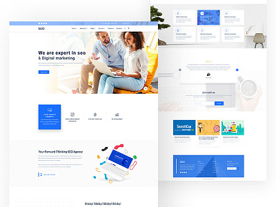 Digital marketing Home page Concept