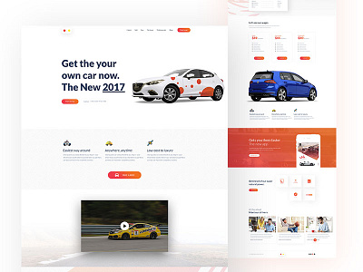 Car Landing Page Concept apps screen car e commerce e commerce app graphic designer landing page marketin restaurant seo ui ux web development