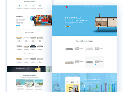 Furniture Landing Page e commerce e commerce app graphic designer marketin seo ui ux web design web developmentapps screen