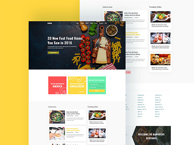 Restaurant web-concept animation apps design.interaction e commerce landing page mockup protocol uiux web design