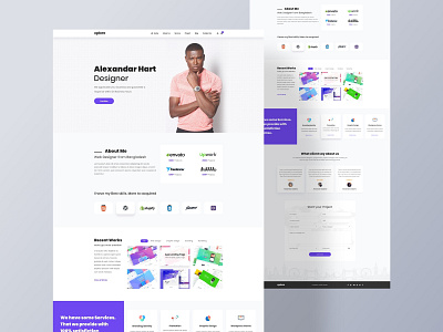 Personal Website branding design graphic designer icon illustration landing page typography ui ux vector web design