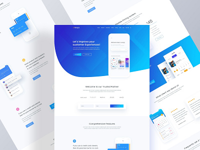 Apps Landing page template apps design landing page marketig mobile apps sketch template ui ux web page website xd