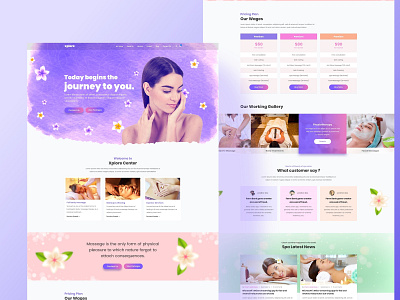 Spa Web-Homepage design develop product sketch spa ux web design web page xd