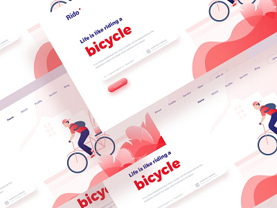 Header Concept Exploration business cycling e commerce graphic designer illustration ride ride sharing sharing travel vector web design