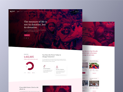 Giver campaign charity design donation giver joomla joomshaper ngo poor sp-page-builder template ui ux web design