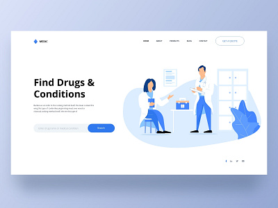 medicine Landing page animation branding e commerce app graphic designer hire illustration landing page landingpage marketing mockup product seo typography ui ux vector web design website