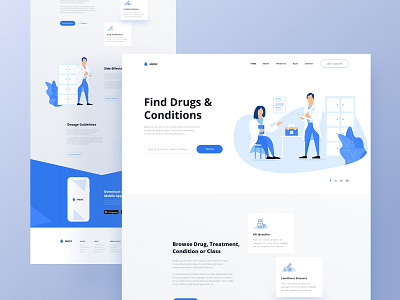 Medicine provider Landing page branding development doctor e commerce e commerce app graphic designer landing page logo ui uiux ux vector web design website