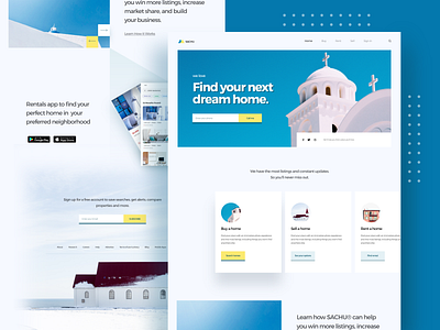 Real estate agent home page design agent buy design e commerce graphic designer header hire house landing page minimal realestate rent sell template theme ui ux visual web design website