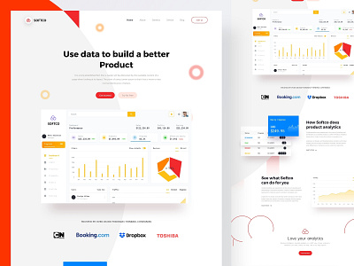 Saas web landing page