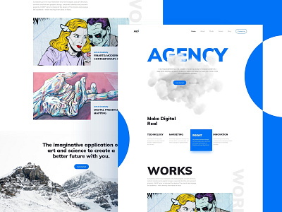 Agency Home-page Concept [ Free Download ] adobe xd adobexd adobexduikit agency animation design e commerce e commerce app freebie freebies freexd graphic designer home page landing page mockup ui uiux ux web design xd