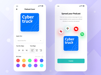 Podcasting iOS App screen Concept android business live mobile podcast topics ui ux