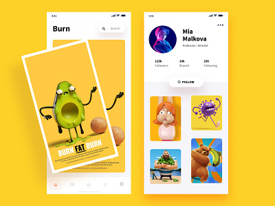 Artist iOS app concept android artist artistic business centered design experience graphic designer ios ios app mobile portfolio profile ui user ux