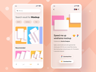 UI kit Mock up platform iOS Screen Concept