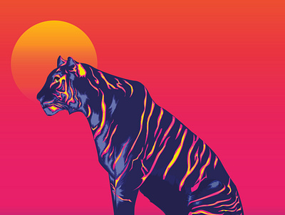 Tiger Fantasy Abstract Art abstract fantasyart illustration tiger tiger fantasy vector