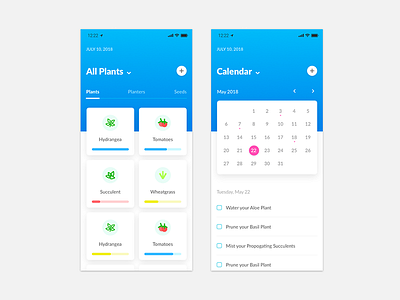 Garden Management App calendar garden gardening growing plants schedule watering