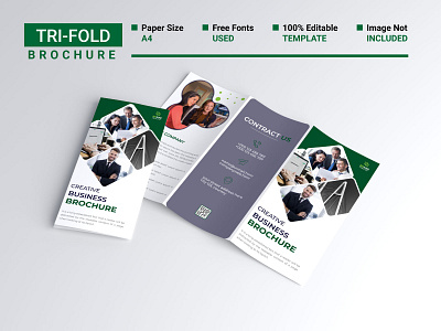 Business Tri-fold Brochure Template vector