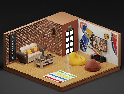 Playroom 3d 3dartist 3dmodeling art artist blender blender3d design designer gamedev graphic design graphicdesign render