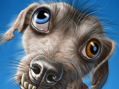 Dog /detail) caricature character illustration painttoolsai photoshop poster safety