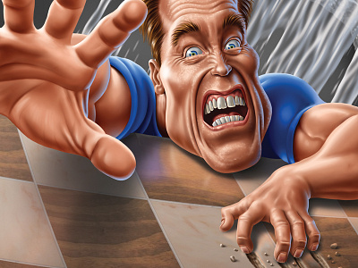 Slip Fall Prevention (detail) caricature character illustration painttoolsai photoshop poster safety