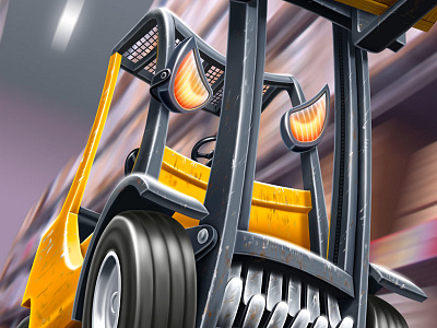 Forklift Safety (detail) caricature character illustration painttoolsai photoshop poster safety