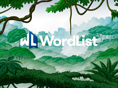 Wordlist - Jungle conceptual illustration landscape languages learning app photoshop