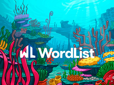 Wordlist - Reef conceptual illustration landscape languages learning app photoshop
