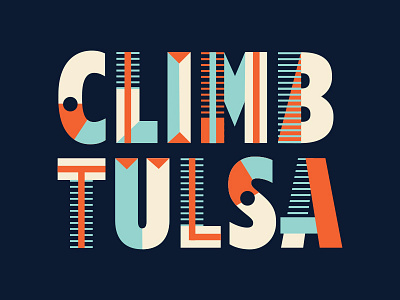 Climb Tulsa climbing cute design outdoors type type art typography